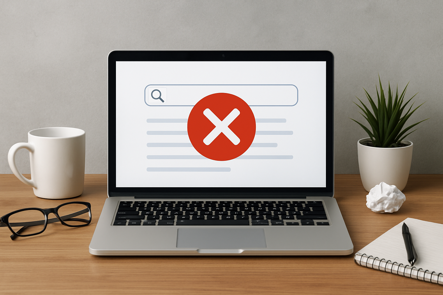 Ilustracja optymalizacji SEO dla stron usługowych z ikonami marketingu i wykresami – ilustracja artykułu