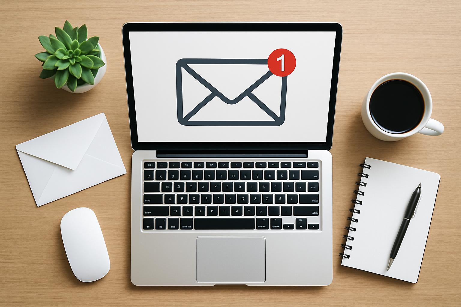 Profesjonalne stanowisko pracy do automatyzacji maili w firmie usługowej – ilustracja artykułu