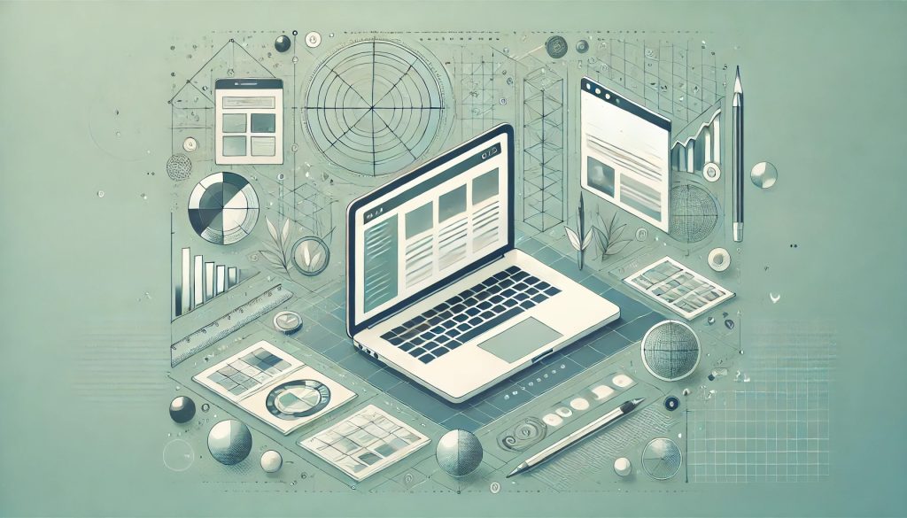 ekran komputera symbolizujący budowanie stron internetowych zgodnych z ux/ui