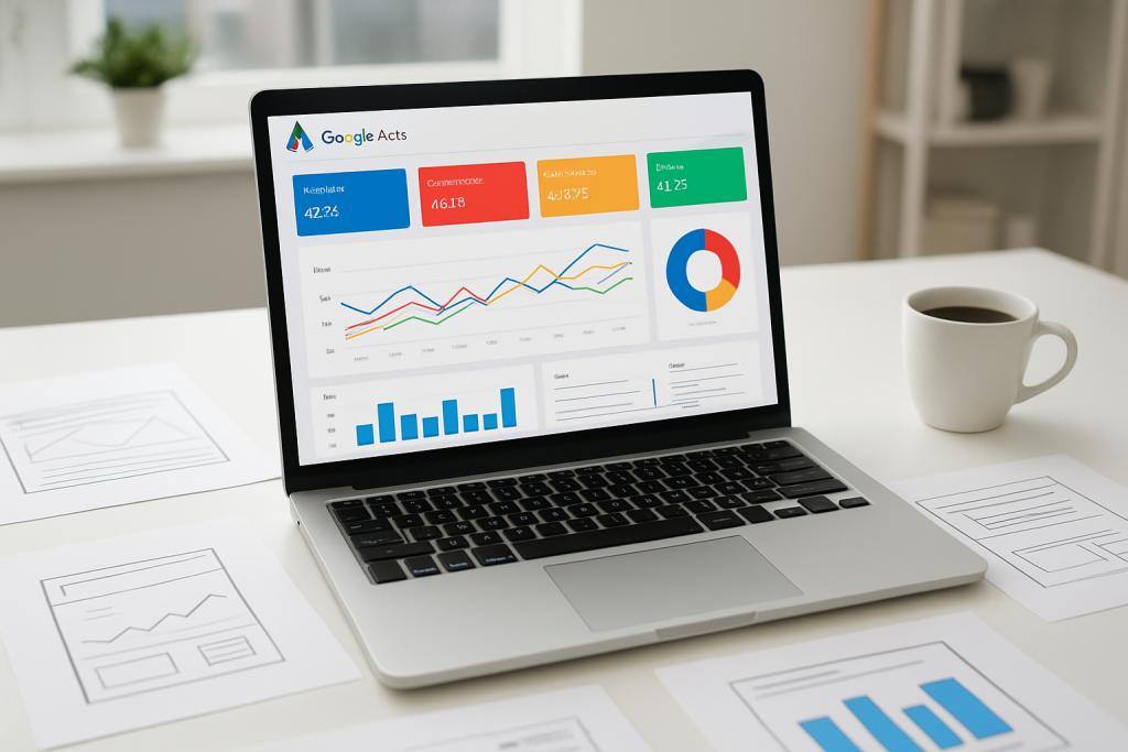 Analiza kampanii Google Ads i projektowanie landing page w nowoczesnym środowisku pracy